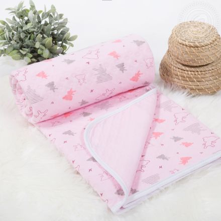 Одеяло-покрывало детское трикотажное 100х140 Мишки-малышки розовый АРТ-Дизайн